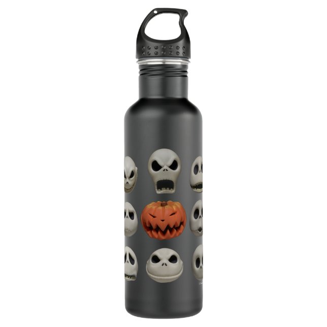 The Faces of Jack Skellington the Pumpkin King 710 Ml Water Bottle (Front)