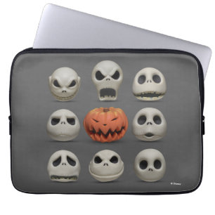 The Faces of Jack Skellington the Pumpkin King Laptop Sleeve
