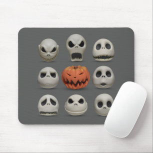 The Faces of Jack Skellington the Pumpkin King Mouse Pad