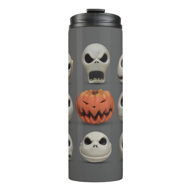 The Faces of Jack Skellington the Pumpkin King Thermal Tumbler (Front)