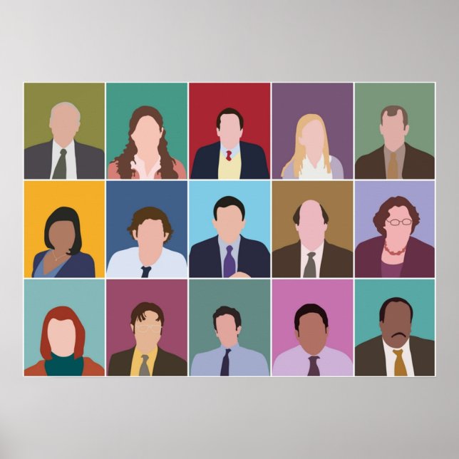 The Faces of The Office Poster (Front)
