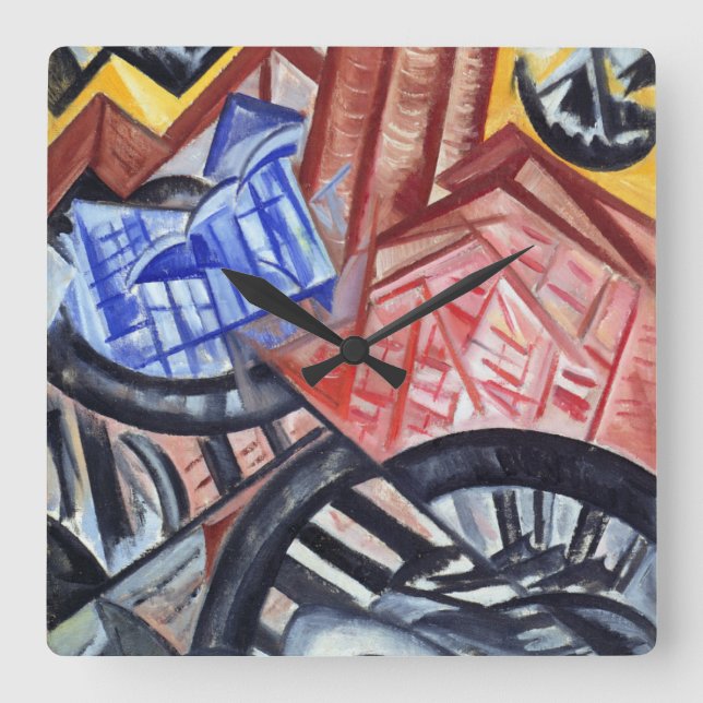 The Factory and the Bridge Square Wall Clock (Front)