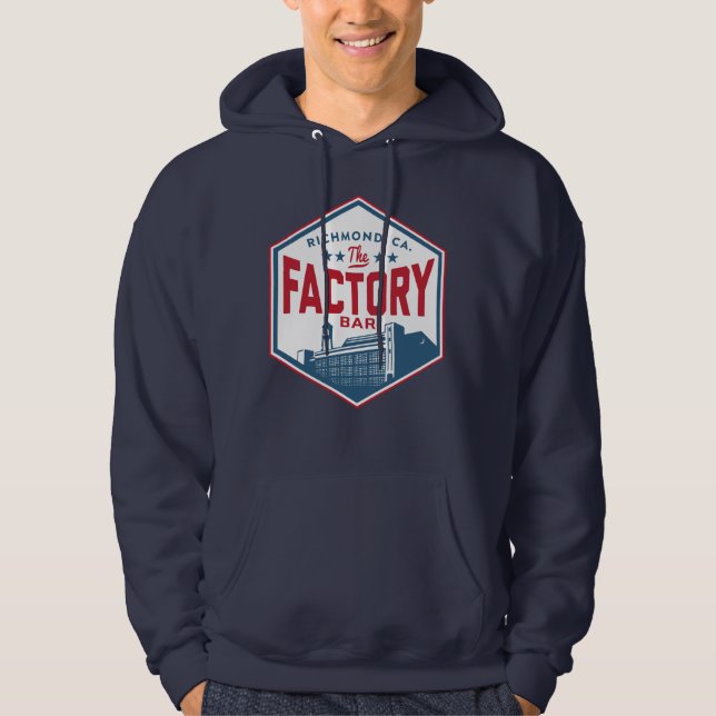 The Factory Bar Colour Shield Hoodie (Front)