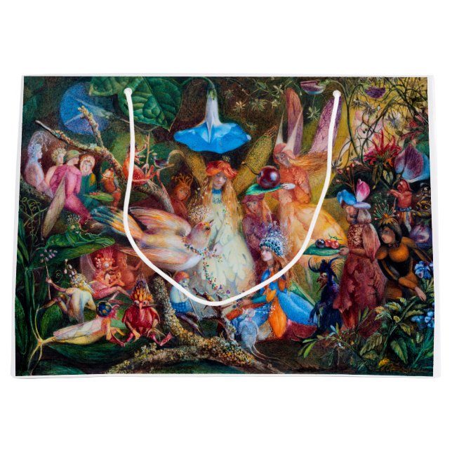The Fairies' Favourite, John Anster Fitzgerald Large Gift Bag (Front)