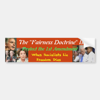 The Fairness Doctrine is Anti-Free Speech Bumper Sticker