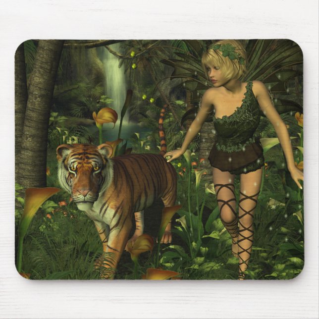 The Fairy and the Tiger Mouse Pad (Front)