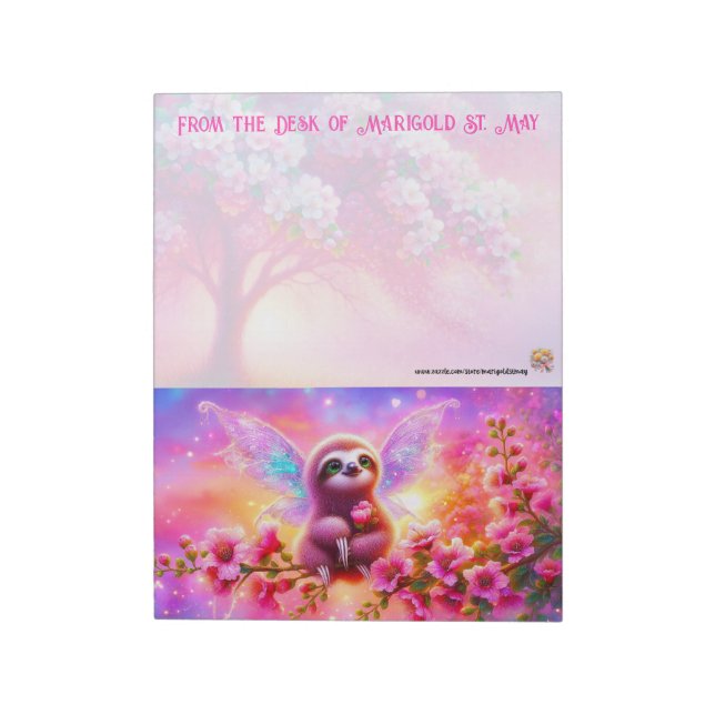 The Fairy Collection: Sloth Fairy Notepad (Rotated)
