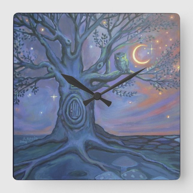 The Fairy Door Messenger - Art Clock (Front)