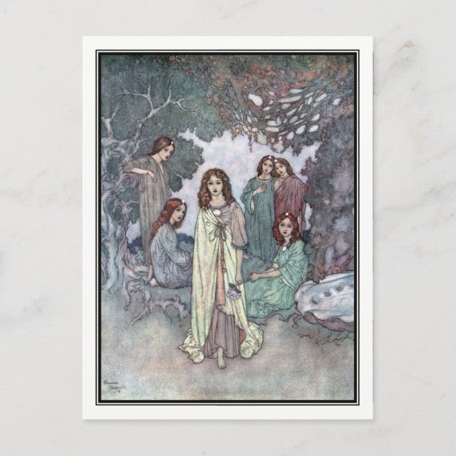 The Fairy of the Garden by Edmund Dulac Postcard (Front)