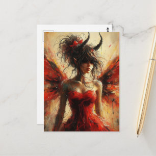 The Fairy with Horns on Her Head Postcard