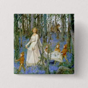 The Fairy Wood 2 Inch Square Button