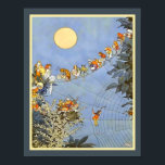 The Fairy's Birthday by William Heath Robinson Poster<br><div class="desc">Beautiful 1925 illustration by William Heath Robinson The Fairy's Birthday. Illustration features animals. elves,  fairies bringing birthday gifts to the fairy queen.</div>