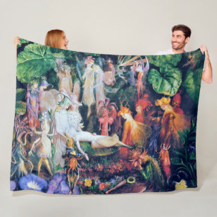 The Fairy's Funeral, John Anster Fitzgerald Fleece Blanket