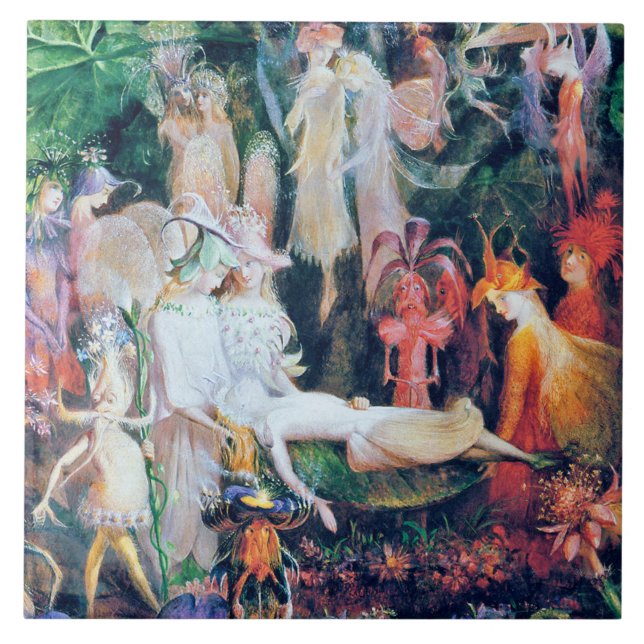 The Fairy's Funeral, John Anster Fitzgerald Tile (Front)