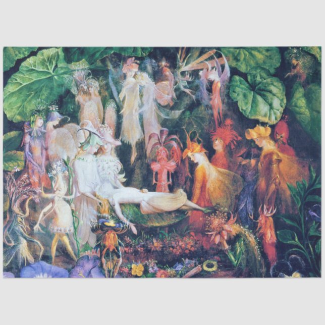 The Fairy's Funeral, John Anster Fitzgerald Tissue Paper (Front)