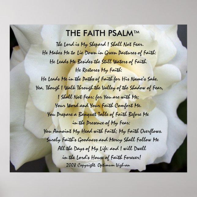 The Faith Psalm by WarriorsCreed Poster (Front)