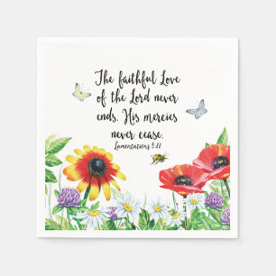 The Faithful Love of the Lord Never Ends Napkin