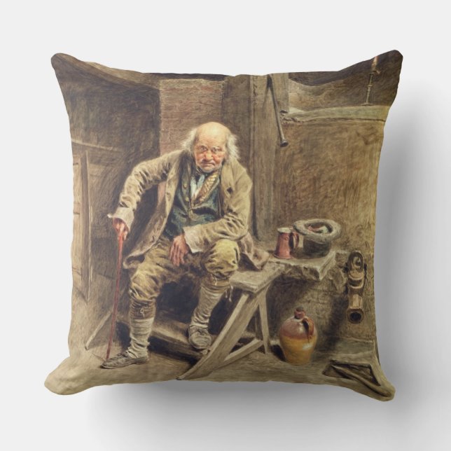 The Faithful Old Servant Throw Pillow (Front)
