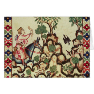 The Falcon Hunt, from the manuscript