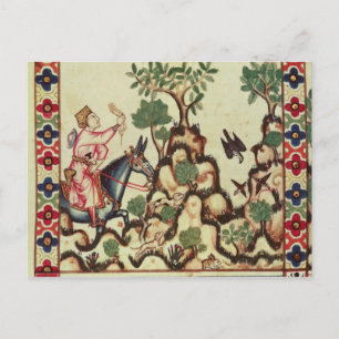 The Falcon Hunt, from the manuscript Postcard