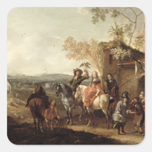 The Falconers Square Sticker