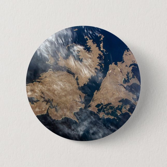 The Falkland Islands (Islas Malvinas). 2 Inch Round Button (Front)