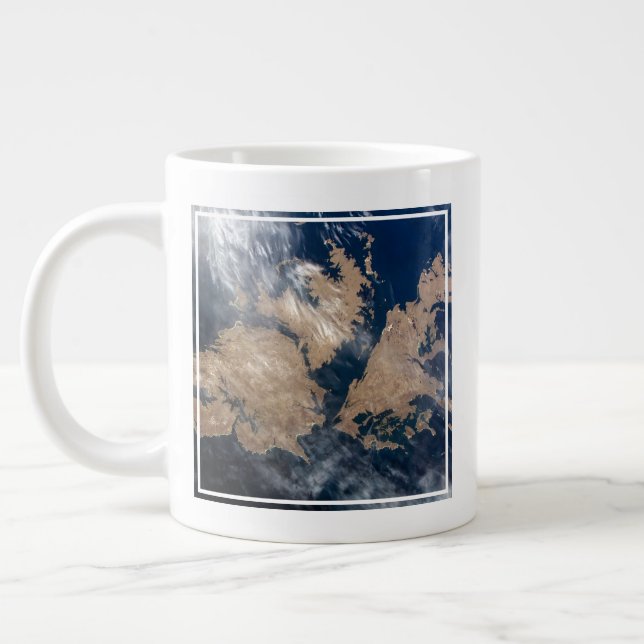 The Falkland Islands (Islas Malvinas). Large Coffee Mug (Left)