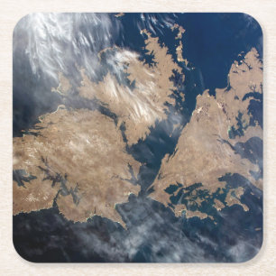 The Falkland Islands (Islas Malvinas). Square Paper Coaster