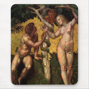 The Fall - Adam and Eve by Raphael Sanzio Mouse Pad