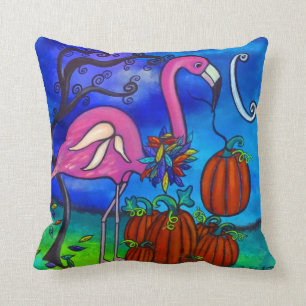 The Fall Flamingo Pillow
