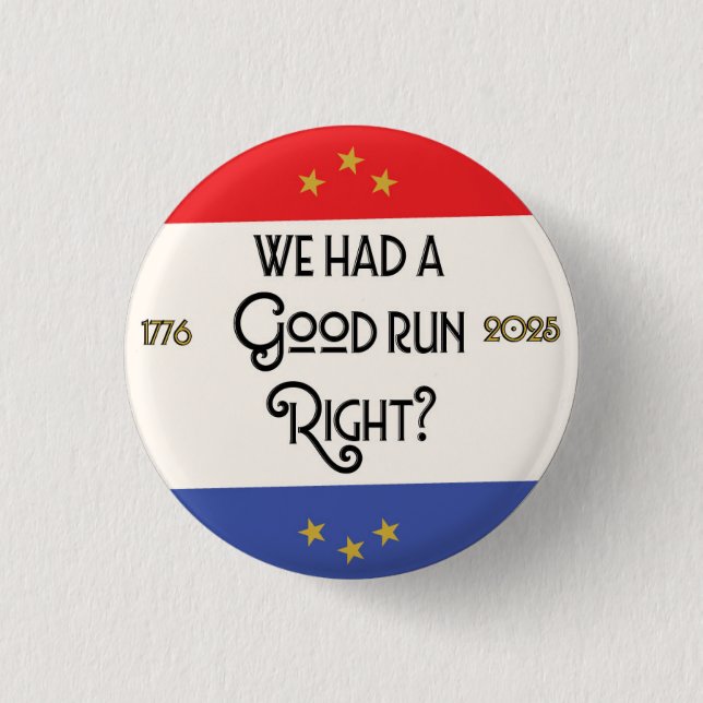 The Fall of Democracy 1 Inch Round Button (Front)
