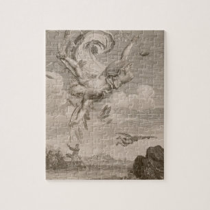 The Fall of Icarus, 1731 (engraving) Jigsaw Puzzle