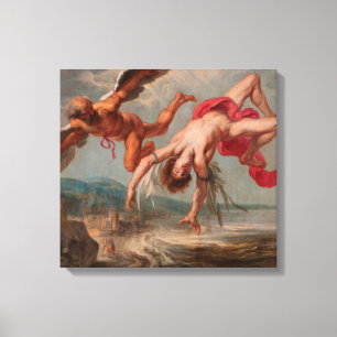 The Fall of Icarus (by Jacob Peter Gowy) Canvas Print