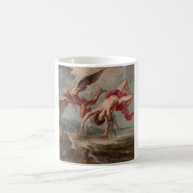 The Fall of Icarus (by Jacob Peter Gowy) Coffee Mug (Center)