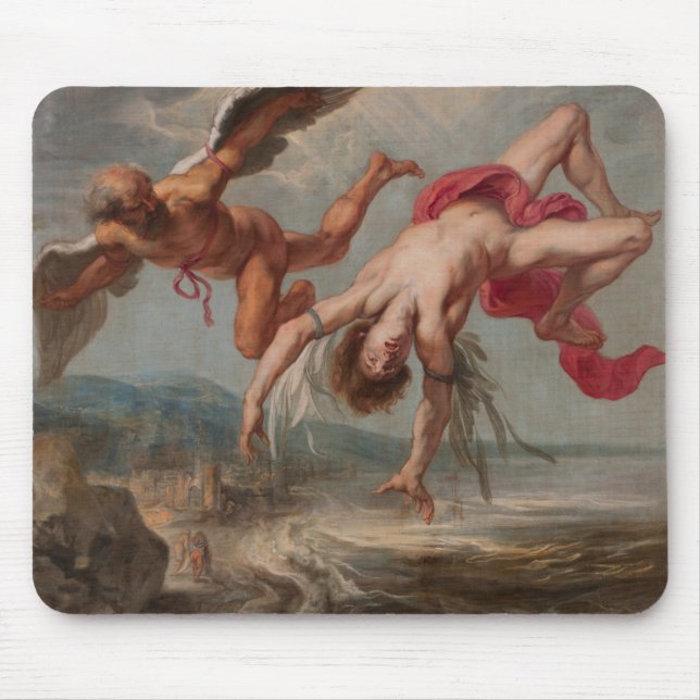 The Fall of Icarus (by Jacob Peter Gowy) Mouse Pad (Front)