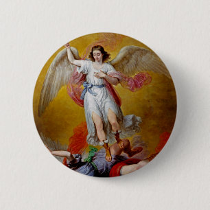 The fall of Lucifer by Antonio Maria Esquivel 2 Inch Round Button