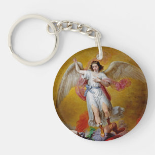 The fall of Lucifer by Antonio Maria Esquivel Keychain