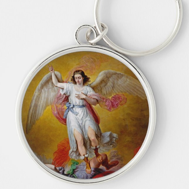 The fall of Lucifer by Antonio Maria Esquivel Keychain (Front)