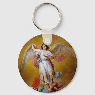 The fall of Lucifer by Antonio Maria Esquivel Keychain