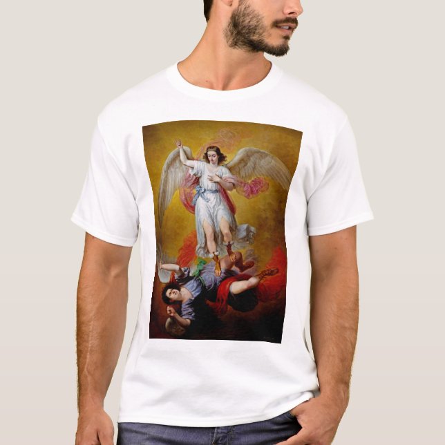 The fall of Lucifer by Antonio Maria Esquivel T-Shirt (Front)