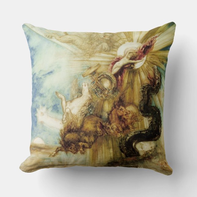 The Fall of Phaethon (w/c on paper) Throw Pillow (Front)