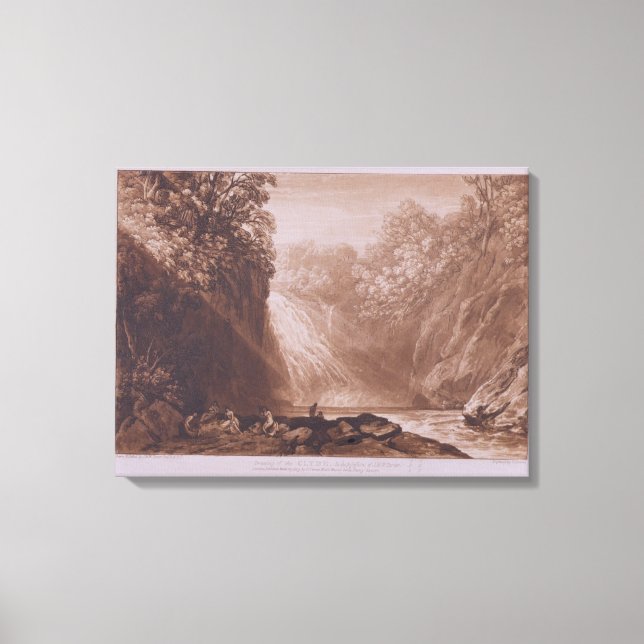 The Fall of the Clyde, engraved by Charles Turner Canvas Print (Front)