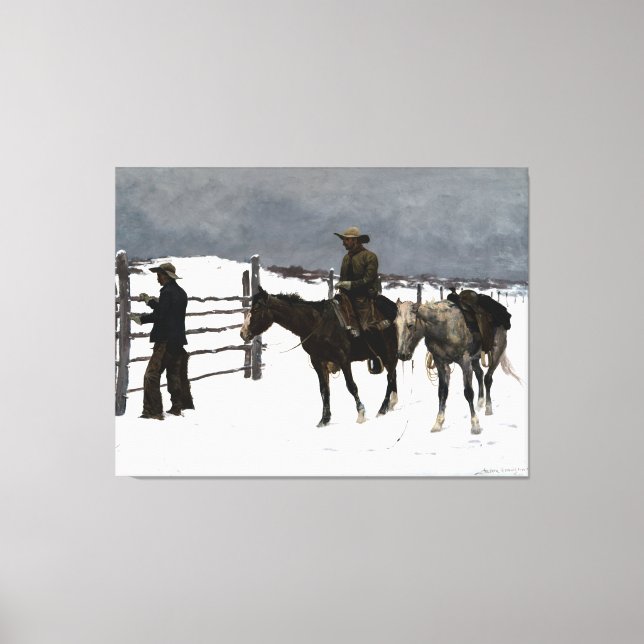 The Fall of the Cowboy 1895 Frederic Remington Canvas Print (Front)
