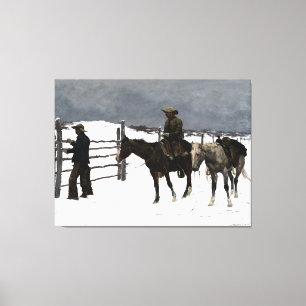 The Fall of the Cowboy 1895 Frederic Remington Canvas Print
