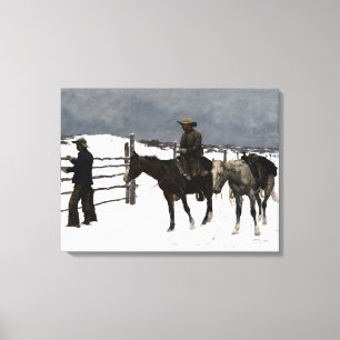 The Fall of the Cowboy 1895 Frederic Remington Canvas Print