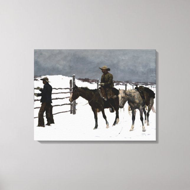 The Fall of the Cowboy 1895 Frederic Remington Canvas Print (Front)