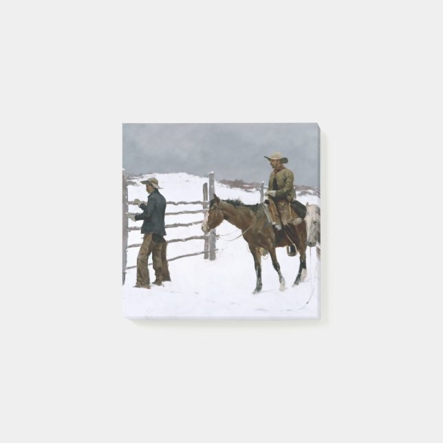 ”The Fall of the Cowboy” by Frederic Remington Post-it Notes (Front)