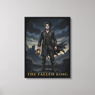 The Fallen King Gothic Dark Fantasy Design Canvas Print