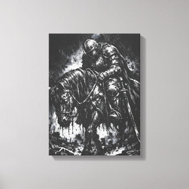 The Fallen Knight by BurnsInHell Canvas Print (Front)