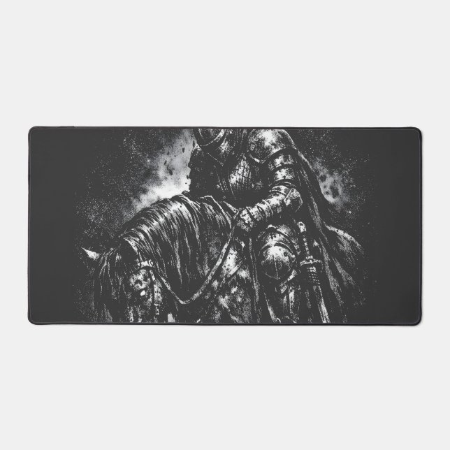 The Fallen Knight by BurnsInHell Desk Mat (Front)